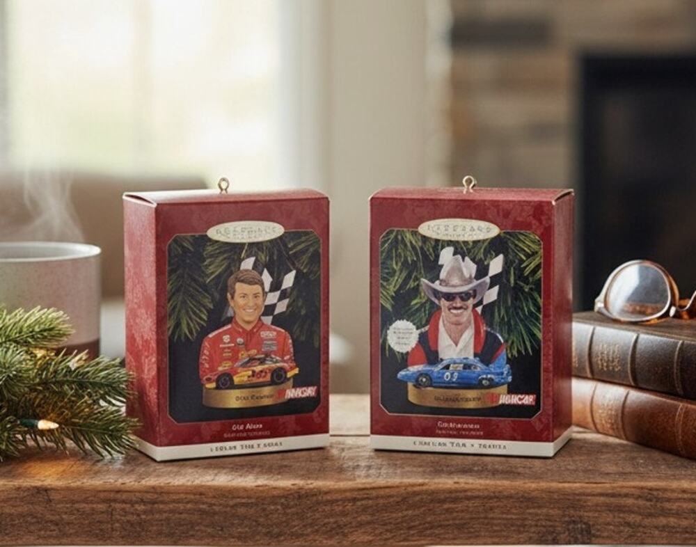 Hallmark Keepsake Ornaments Collectors Series Bill Elliott and Richard Petty